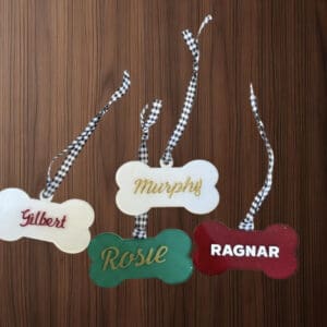 Acrylic Dog Bone Shaped Ornaments